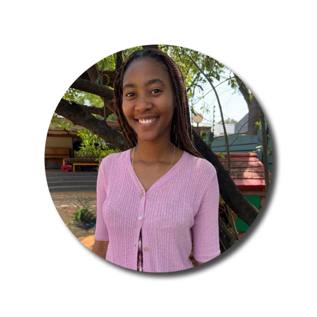 Teacher Charmaine working with Red Class learners